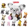 Animals World Insect Fish Bird Dog Elephant Panda Giraffe Honeybee 10 In 1 Building Blocks Kit Bricks Model Kids Toy Children