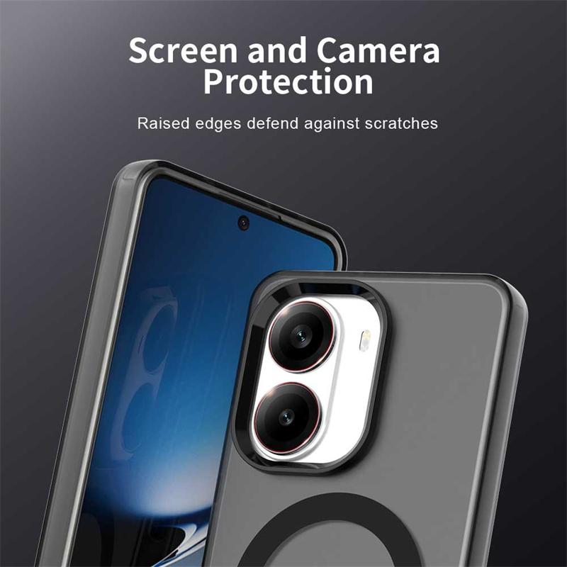 Transparent Case For Xiaomi Poco X7 Pro Case For Poco X7 Pro Magnetic Adsorption Wireless Charge Back Cover For Poco X7 Pro Case