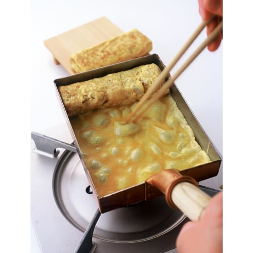 Kiya Copper Omelet Pan, 120 x 160mm, Square, Aji 051, Copper Frying Pan, Thick Omelet, Tamagoyaki (Japanese Rolled Eggs)