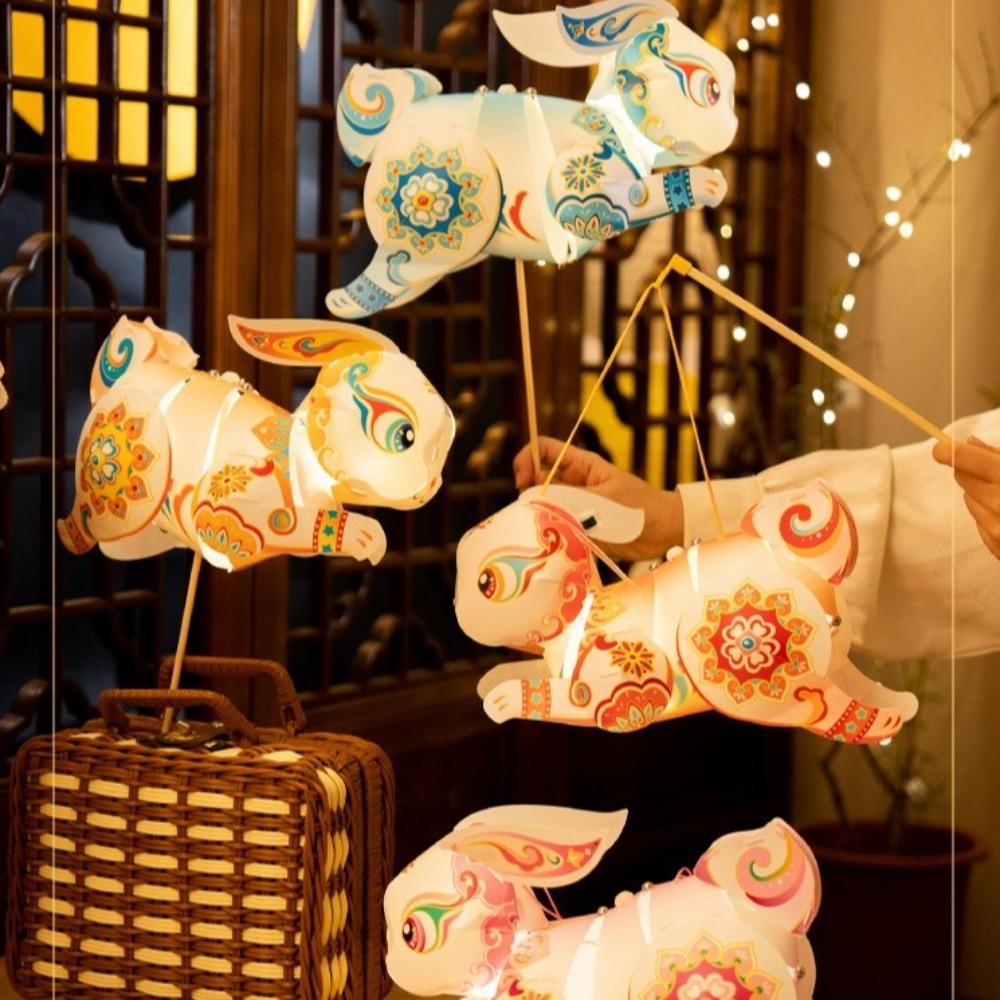 Flying Rabbit Rabbit Lantern Chinese Style Traditional Craft Lantern  Mid-Autumn Festival