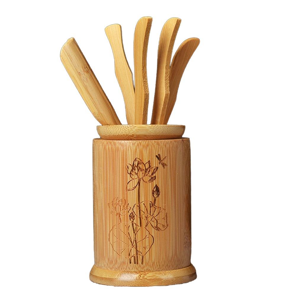 

6 шт./набор пищевых чайных палочек с длинной ручкой, зеленый чай, чайные ложки, новый набор для чайной церемонии Kongfu, чайная утварь 03