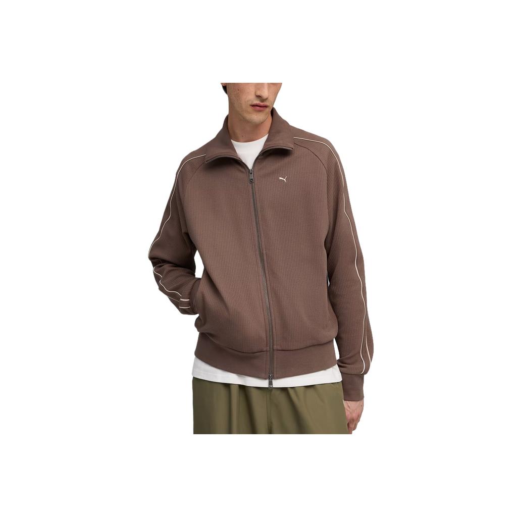 Puma T7 Track Stand Collar Loose Fit Long Sleeve Solid Jacket Men Jackets 632327-41