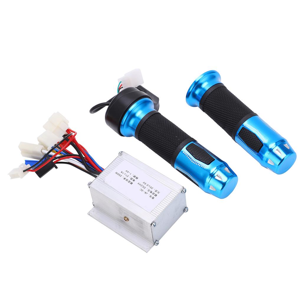 24V 250W Electric Bicycle Controller Kit Blue Crystal Twist Throttle Accelerator