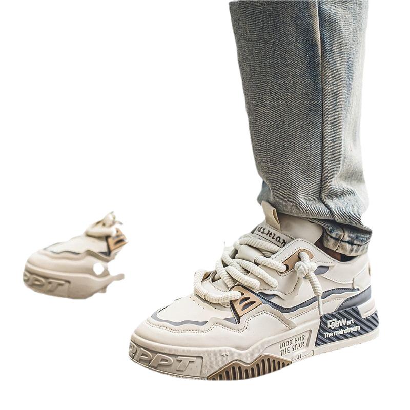 Spring new breathable little white shoes comfortable men's shoes versatile student platform sports board shoes white shoes tide