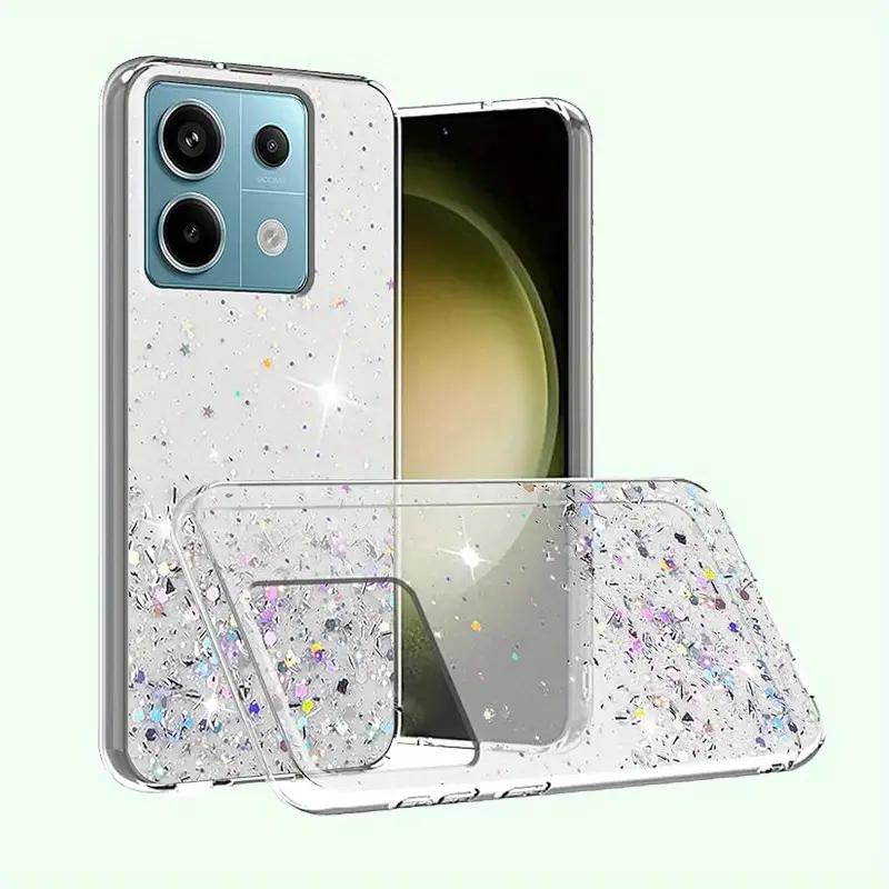 

Мягкий чехол с блестящими кристаллами для Xiaomi Redmi 13C Redmi Note 13 5G Note 13 Pro Plus Note 12 12S Note12 Pro Plus Poco X5 X6 F5 Pro 5G 4G противоударный чехол POCO X6 Pro чистый