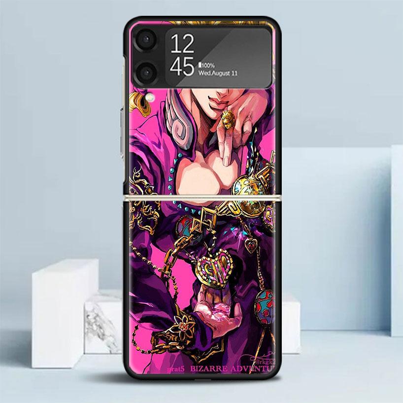 

JoJo Adventure Giorno Giovanna Phone Case For Samsung Galaxy Z Flip7 Flip6 5G Flip5 Flip4 Flip3 ZFlip 7 6 3 4 5 Shockproof Back Samsung Z Flip 5