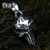 BEIER 2022 Stainless Steel Vintage Surface Skull Necklace Punk Biker Pendant Movie Unique Jewelry For Men Women
