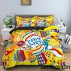 Kreslené Graffiti Ložní Soupravy Chlapci Dívky Velikost Twin Queen Přikrývka Povlak na Polštář Postel Děti Dospělí Móda Domácí Textil Přizpůsobitelné