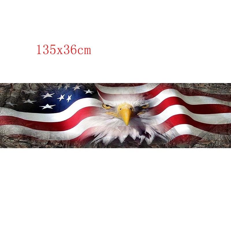 

Флаг Американский Орел Тонировка Окна Графическая Наклейка Обертка Задняя Задняя Дверь Грузовик 135x36cm