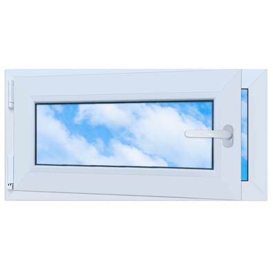 Fenster PVC Weiß 80X40 Links, Neu 800X400 Mm Dreh-Kipp, Zweifach Verglast
