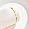 Minimalist Blade Chain Heart Bracelet for Women Gold Plated Stainless Steel Waterproof Bracelets Chic Jewelry Gift