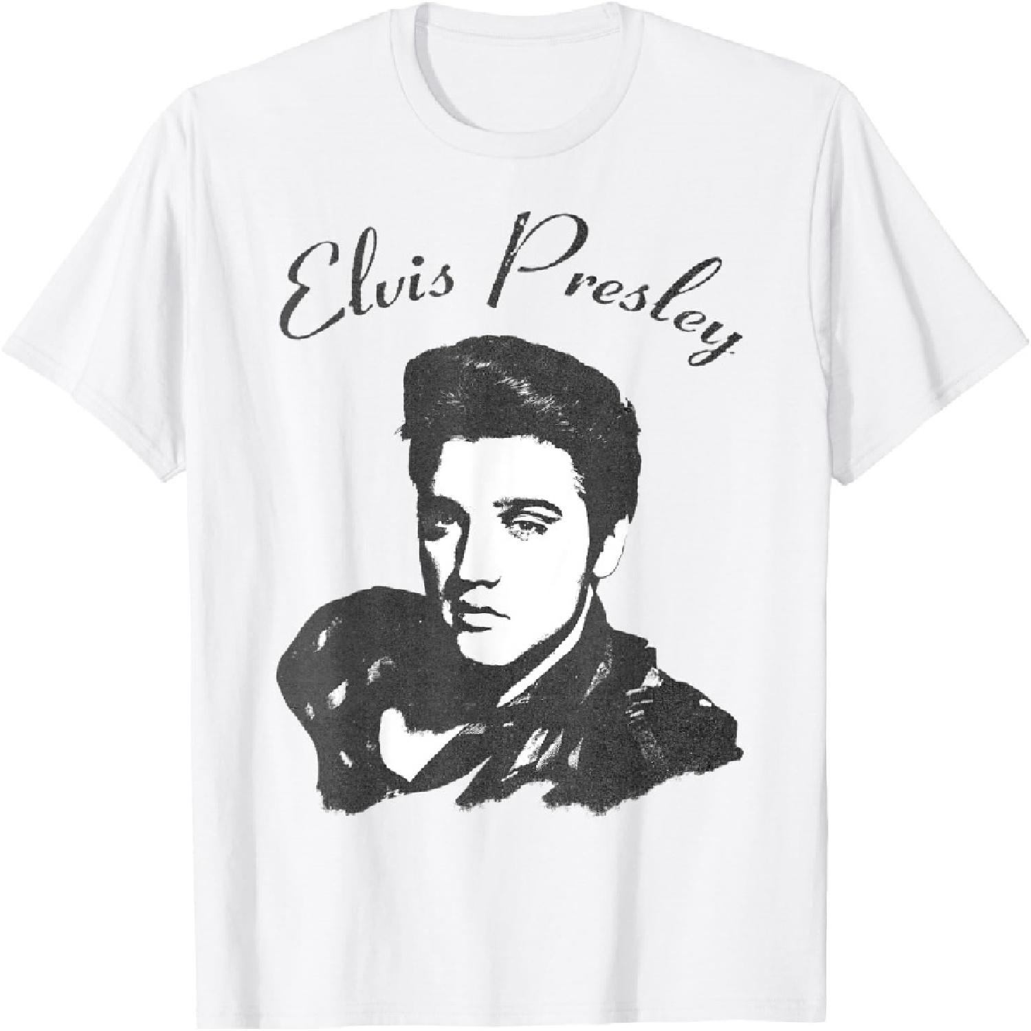 Elvis Presley Official Script T-Shirt S белый