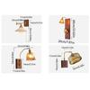 Modern Luxury Retro Wooden Wall Lamp Vintage Walnut Nordic Glass Wall Sconce Glass/Ceramic Lampshade Atmosphere Lighting