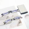 Portable Folding High Definition Anti-Blue Light Reading Glasses Men Women Phone Holder Ultra Thin with Case Presbyopic Eyeglasses