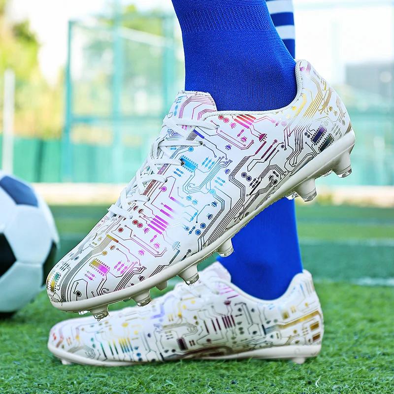 Men Soccer Shoes TF/FG Non-Slip Turf Grass Teenagers Football Boots 2024 New Original Pro Football Boots for Children