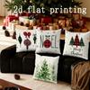Weihnachtsdeko Kissenbezug mit Noel & Bäume Muster Dekorative Kissen für Sofa Schlafzimmer Auto