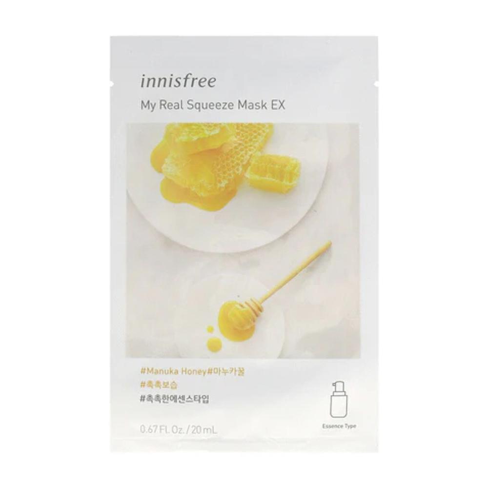 

Innisfree My Real Squeeze Energy Mask 20 мл #Manuka Honey x 10 шт.