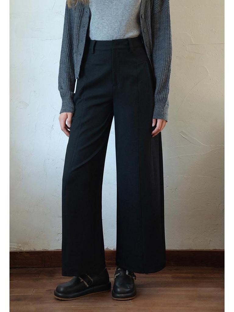 EGGKA High-Waisted Loose Straight-Leg Pants for Spring and Fall