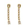 Retro European & American Zircon Long Earrings | Silver Needle 925 | Exaggerated, Simple, High-End Temperament for Women