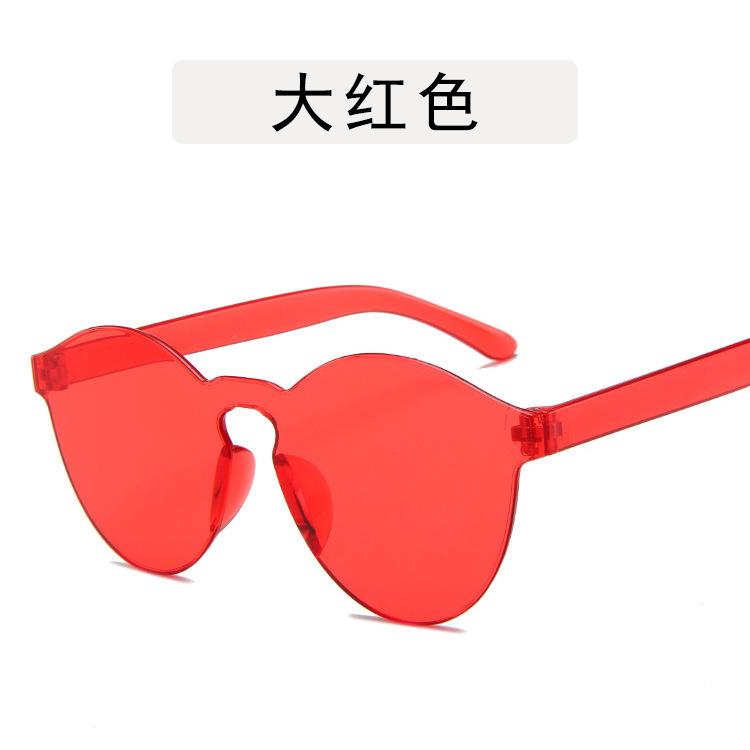 Candy Color Stylish Female Sunglasses European American Style Oval Shape Women Sun glasses Model Show Sunglasses for Women