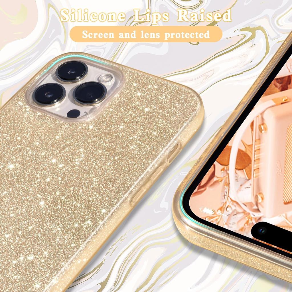 Bling Glitter Case for Iphone 15 Pro Max 14 Plus 13 Mini 12 11 X Xs Xr Se 2022 2020 8 7 6S Girls Women 15Pro 14Pro 13Pro 12Pro Phone Cover Accessories