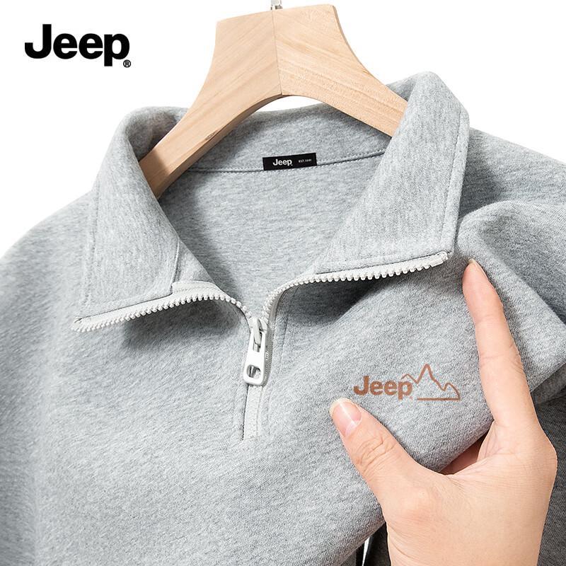 

Jeep Men s Heavyweight Half-Zip Stand Collar Sweatshirt XL