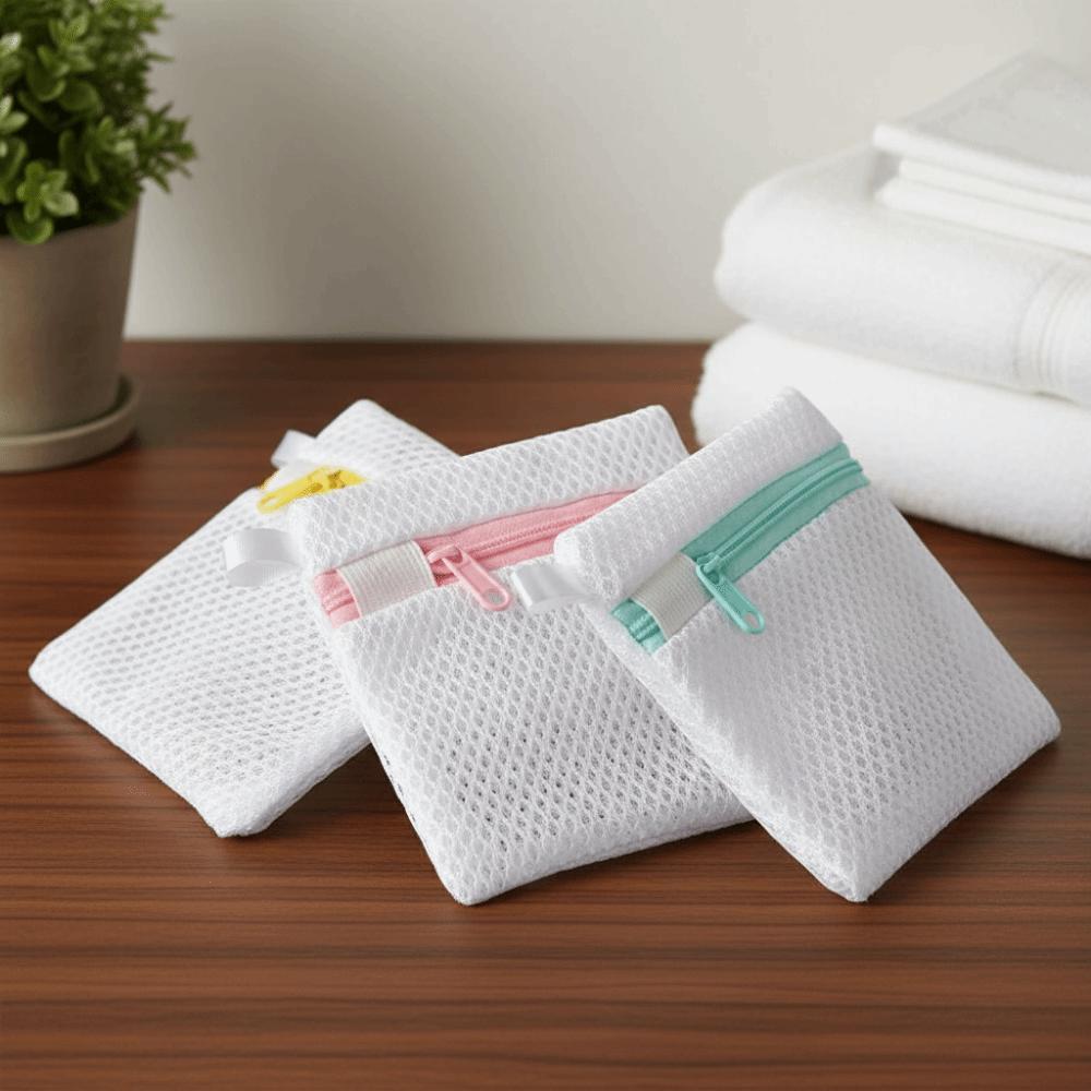 Single-Layer Machine Zipper Bag Mesh Laundry Pods Washing Pouch Small Mesh Laundry Bag Travel