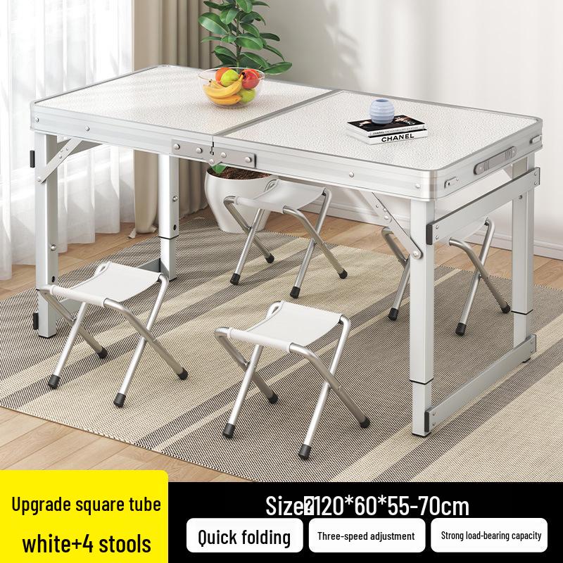 Portable Aluminum Folding Table - Multifunctional Dining, Study, or Outdoor Use