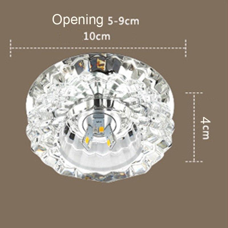 5W Modern Flush Mount Small LED Ceiling Light for Art Gallery Decoration Front Balcony Porch Crystal Light Corridors Light Fixture