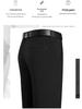 Men's Slim-Fit Business Suit Pants, Fleece-Lined Straight-Leg for Middle-Aged & Elderly, Autumn 2024 Collection.