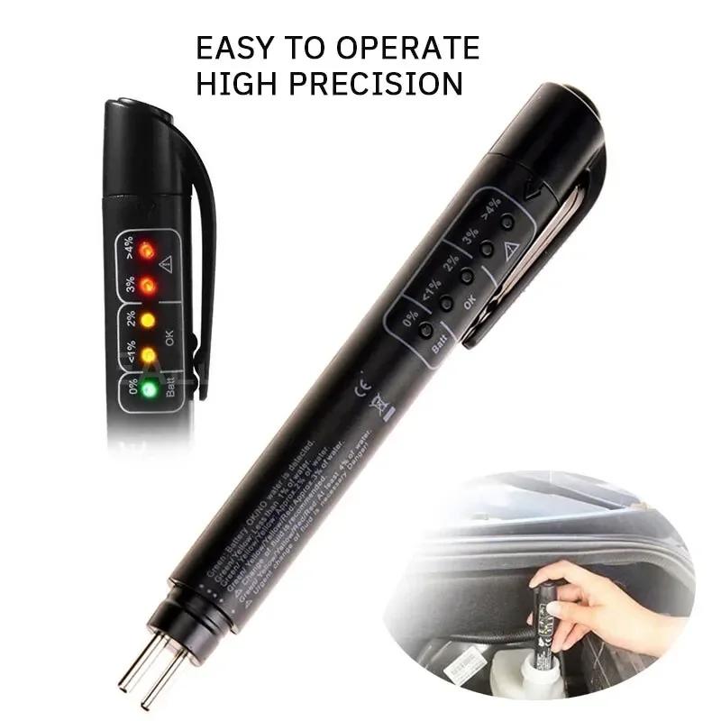 Brake Fluid Tester MINI Electronic Pen Car Care Car 5LED Display Power Off Car Brake Detector Oil Testing Tool Amagi