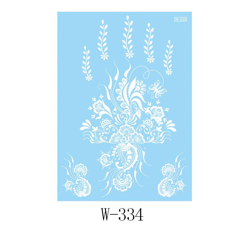 Black And White Lace Tattoo Sticker Wedding Bride Waterproof Tattoo Sticker Tattoo