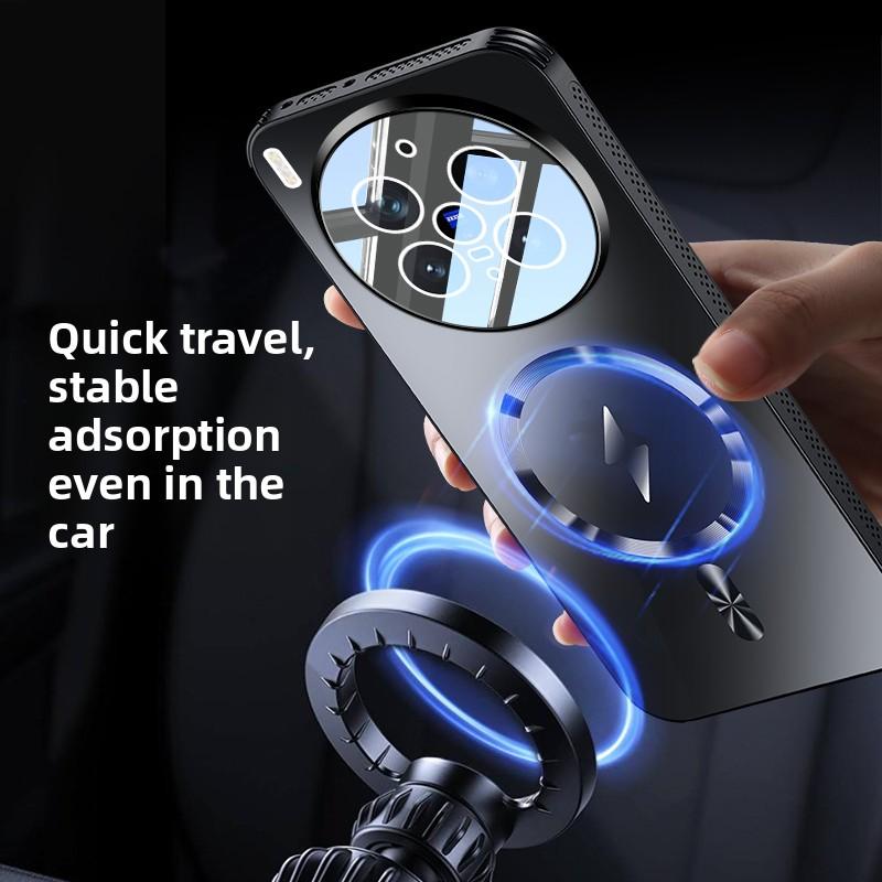 For VIVO X300 Pro Case Hard Matte Magnetic wireless charging Lens Protective Back Cover Case For VIVO X300 X200 Pro Mini Shell