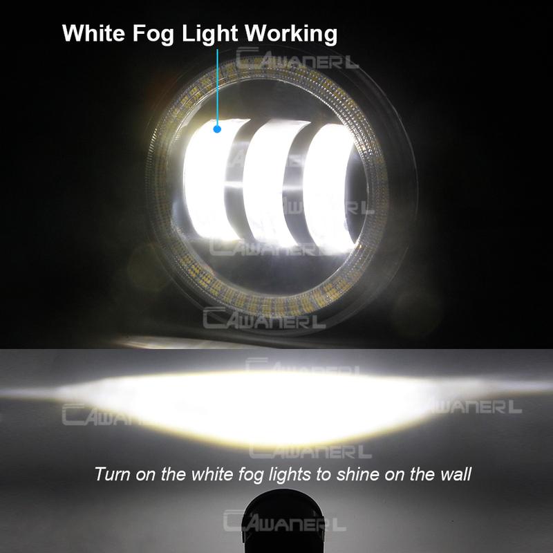 2 Pieces 30W 6000LM LED Fog Light Angel Eye Daylight For Suzuki Swift Sport 2007-2020 H11 Canbus Car Front Fog Lamp DRL Assembly