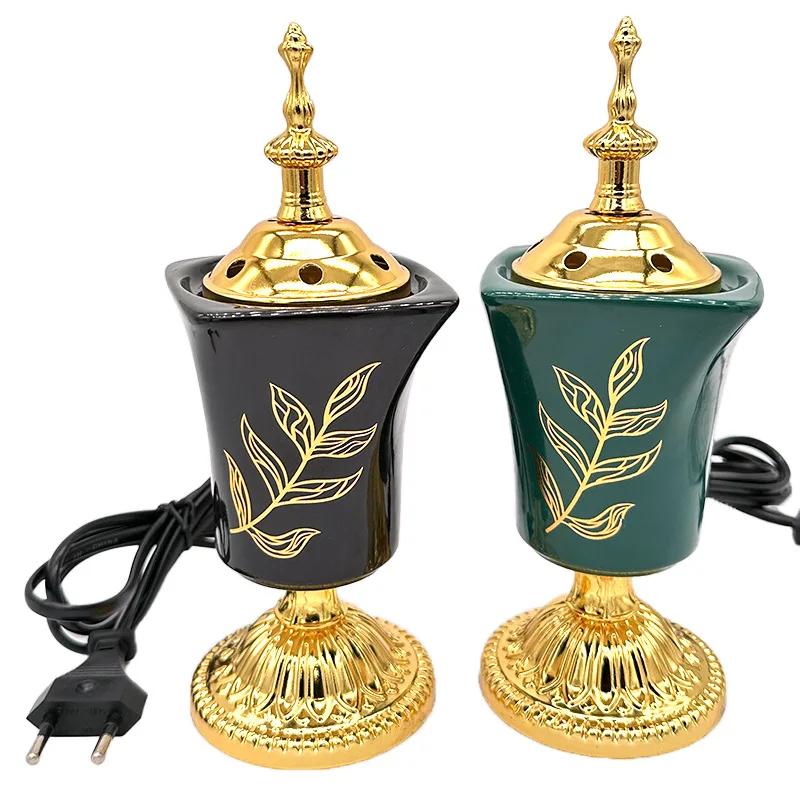YXY Plug-in Electric Incense Burner 110V/220V One Leaf Saudi Arabia Exquisite Incense Holder Middle East Sandalwood Censer