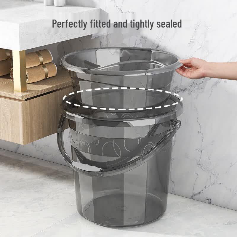 ZISIZ Extra Large Transparent Storage Bucket with Lid