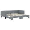 VidaXL Lit de jour avec lit gigogne gris clair 90x200 cm tissu 3196578