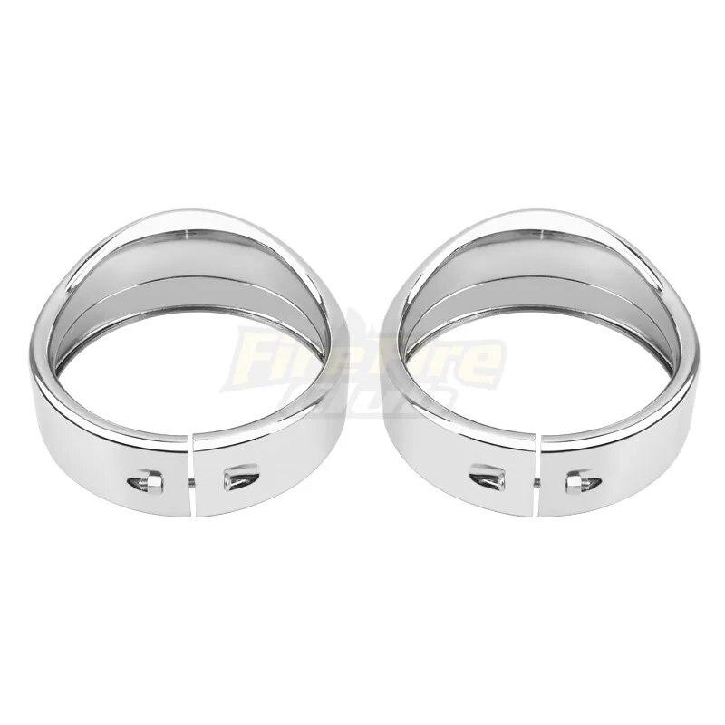 

Мотоциклетное 7-дюймовое кольцо для отделки фар, стильный козырек 4,5 дюйма, чехол для противотуманных фар для Harley Touring Road King Electra Glide Softail FLD/FLH 4.5 inch