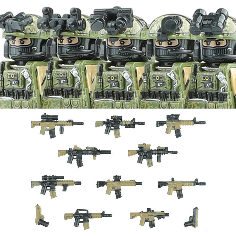 Commando Urbano Forze Speciali Figure Militari Blocchi da Costruzione SWAT Esercito USA Ucraina Soldati Assalto Fanteria Scudo Armi Giocattoli