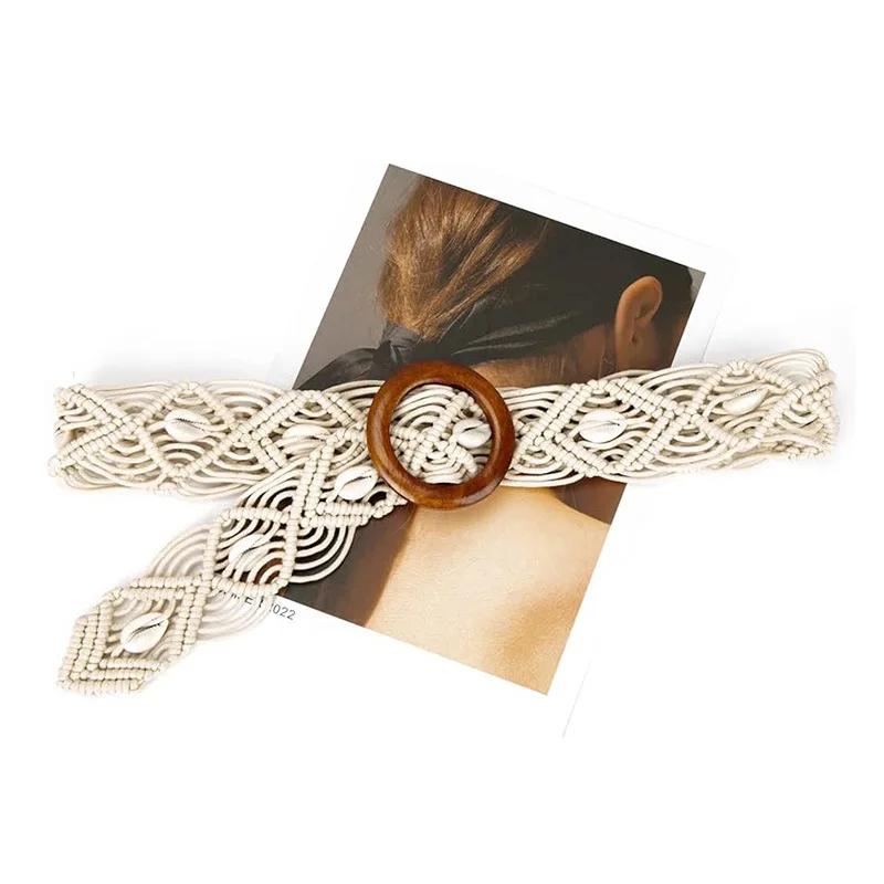 Creative Waxed Twine Belts Fashionable Ethnic Style Knotting Belts Woman Wind Coat Woolen Cloth Accessories