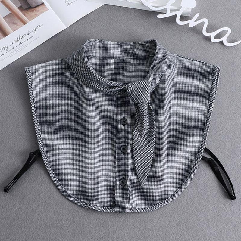 Fashionable Cotton Lace False Collar Shirt, Women's Detachable Collar Shirt, False Tie, Lapel Shirt Top