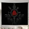 Tapestry Viking Rune with Valknut and