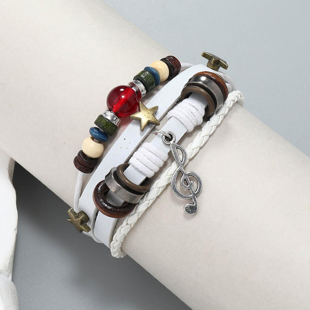 Elegant Leather Wrap Bracelets for Women Bohomian Multi-Layer Beads Cuff Bracelet Jewelry Gift Personalized Accessory