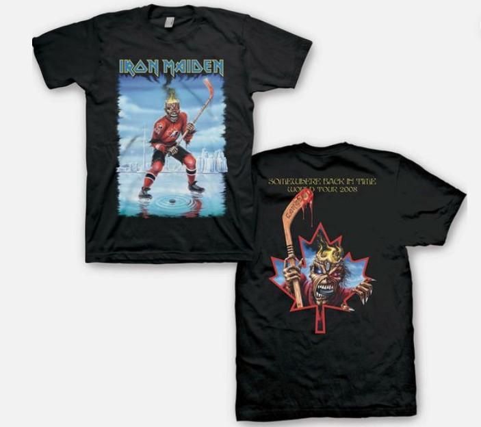 Double Sided Iron Maiden Shirt – Hockey Canada Theme Fan Tee
