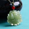Pendant Blossoming Fortune Lotus Jade Pendant Jade Necklace Blue Lotus Jade Pendant Men Women Pendant