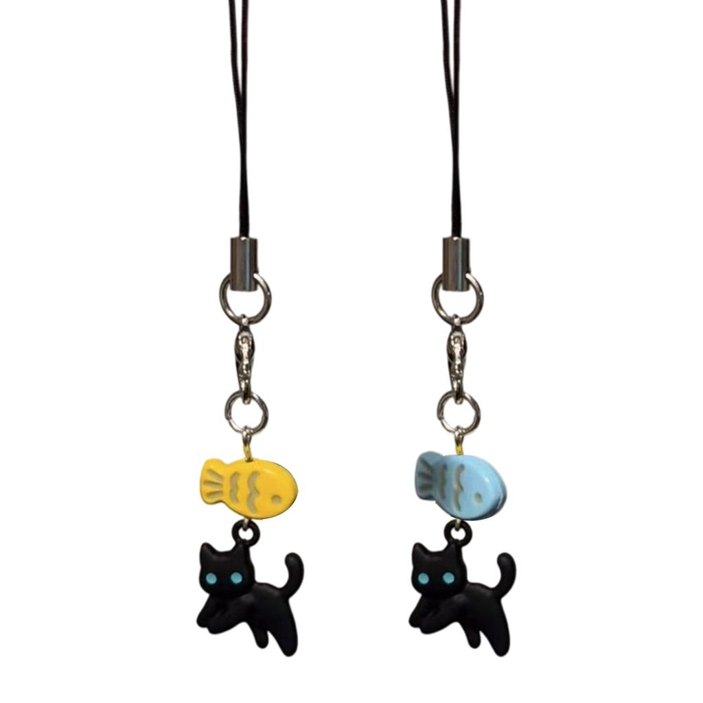 Multipurpose Handmade Beaded Cats Charm Lovely Phone Strap Stylish Accessory Portable for Fashionable Decoration