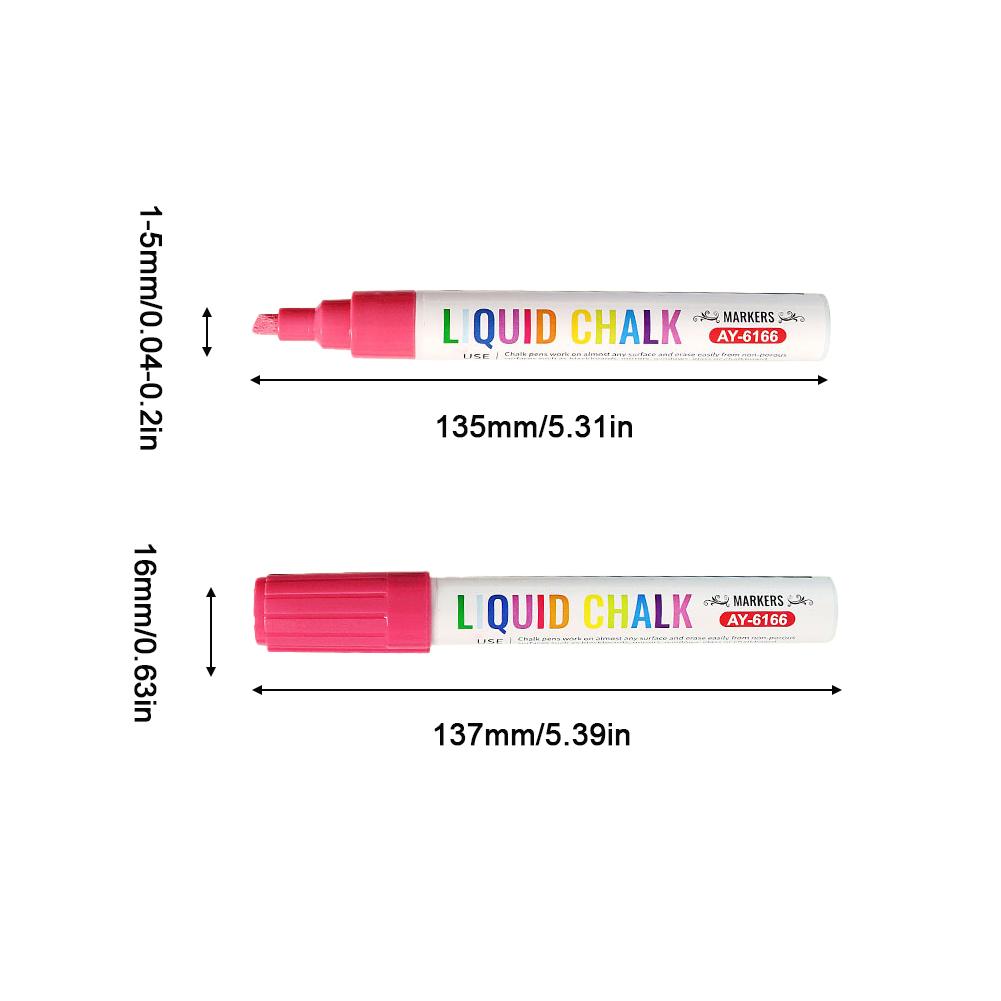 Colored Liquid Chalk Can Wipe 8 Colors of Dust-free Blackboard Graffiti Markers Markers Light Boards Fluorescent Pens