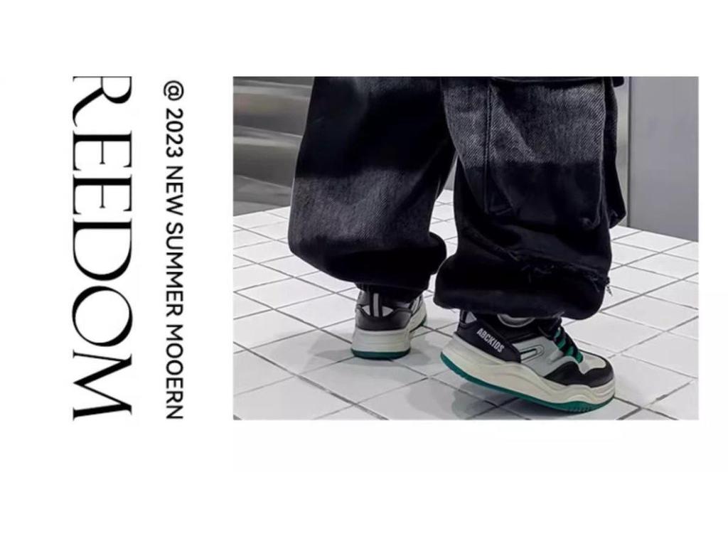 Boys' Wide-Leg Jeans - 2025 Spring/Autumn Street Style