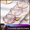 Plat en Verre Rose Fleur de Cerisier Japonais - Petit, Créatif et Élégant Vaisselle pour Desserts et Assaisonnements.