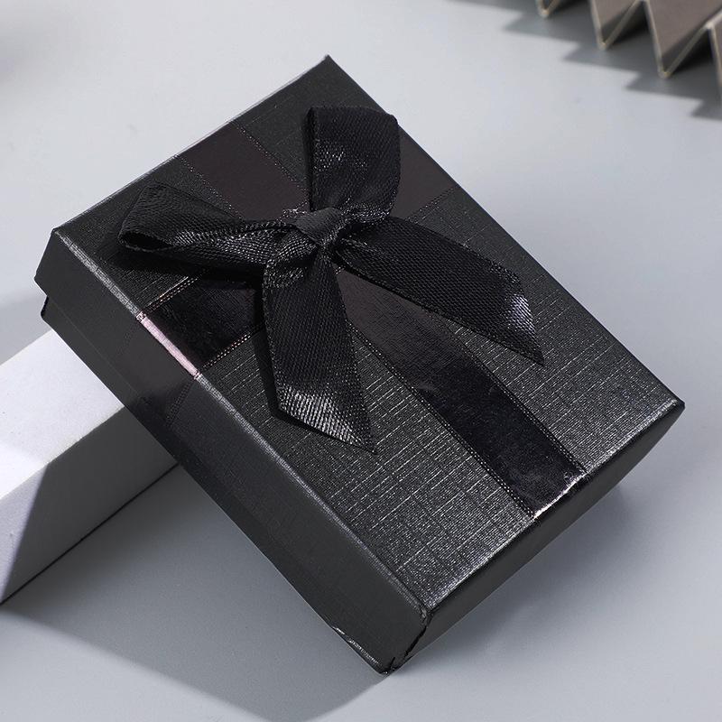 Scatola Regalo Piazze Qixi con Coperchio e Nastro a Fiocco per Conservare Gioielli